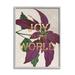 Stupell Industries Joy To The World Phrase Purple Poinsettia Floral Gray Farmhouse Oversized Rustic Framed Giclee Texturized Art By Daphne Polselli | Wayfair
