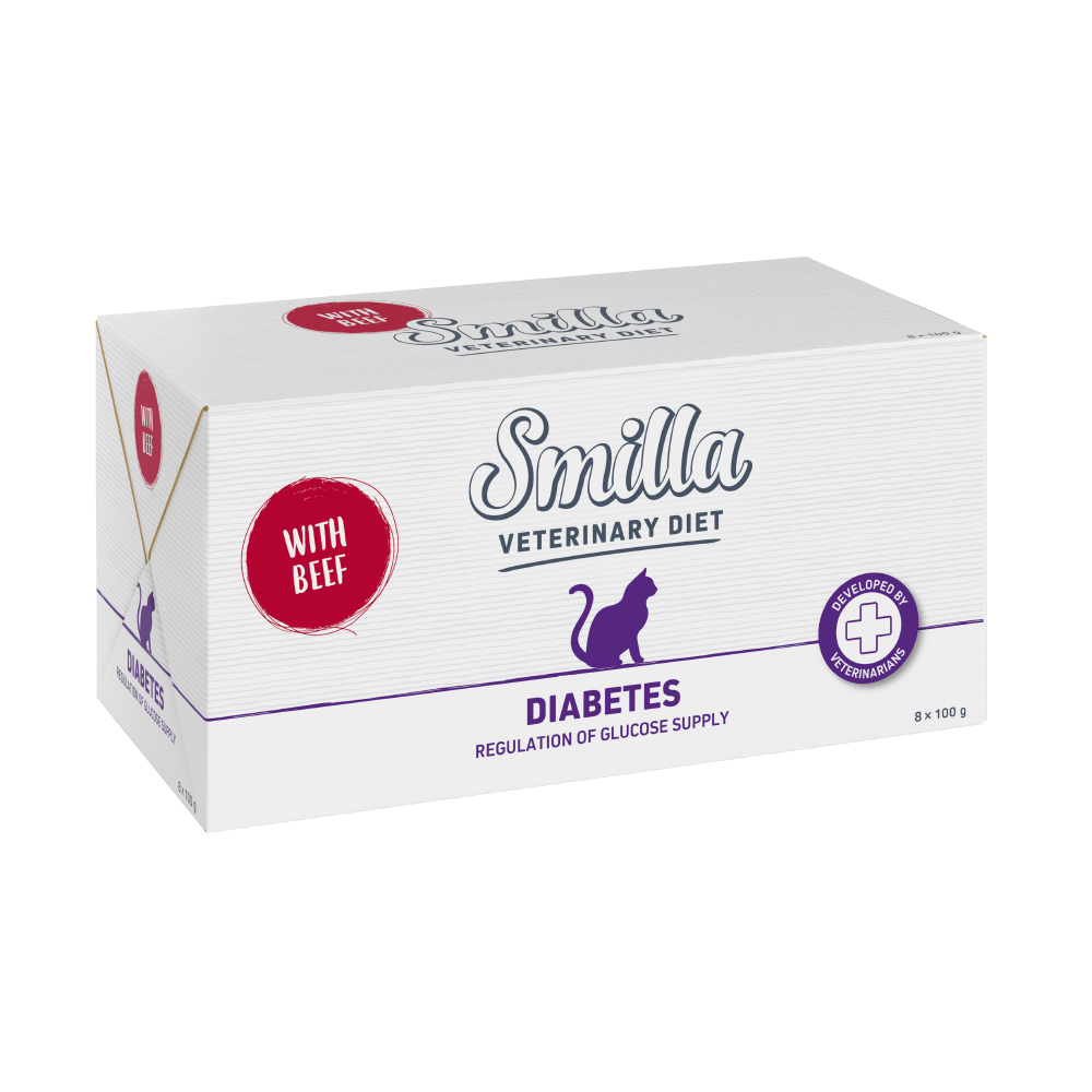 Smilla Veterinary Diet Diabetes Manzo umido gatto - Set %: 24 x 100 g