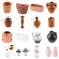 Céramique 1: 12 Dollhouse Miniature Jouet Porcelaine Décoration Vase Pot Accessoires Décoratif