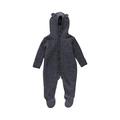 Fixoni Unisex Baby Baby Overall mit Füssen Wollmantel, 01-92 Dark Grey Melange, 56 EU