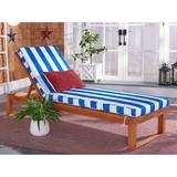 SAFAVIEH Solano Outdoor Solid Wood Chaise Lounge Chair - 24.8" W x 80.9" L x 37.4" H