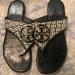 Tory Burch Shoes | Euc Tory Burch Sandals Sz 9 | Color: Black/Cream | Size: 9