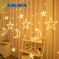 Guirxiété Lumineuse LED Star Moon Guirxiété Lumineuse Lampe Extérieure pour Bar Chambre ixde