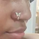 Faux Piercing Papillon en Clip Anneau Antarctique réinitialisation Non Perçant Peut 61Être