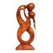 12" Wooden Handmade Abstract Sculpture Statue Handcrafted "Always Yours" Gift Art Home Decor Figurine Accent Artwork Hand Carved