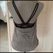 Lululemon Athletica Tops | Lululemon 2 In 1 Tank Top Open Back With Strappy Bra | Color: Black/Gray | Size: 4