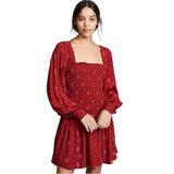 Free People Dresses | Free People Two Faces Smocked Mini Dress | Color: Red | Size: S