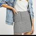 Free People Skirts | Free People Gingham Black And White Mini Skirt 10 | Color: Black/White | Size: 10