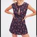 Free People Dresses | Free People Say Yes Floral Cutout Minidress Sz 8 Nwt | Color: Black | Size: 8