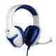 Konix FFF Gaming-Headset PS-400 mit Kabel für PC, PS4, PS5, Switch und Xbox - 45° Mikrofon - 1,5 m Kabel - 3,5-mm-Klinkenstecker - Weiß und Blau.