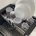 STYLISH Stainless Steel Adjustable Over the Sink Dish Rack Stainless Steel in Gray | 3.5 H x 18.5 W x 8.5 D in | Wayfair A-911