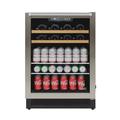 Vinotemp Single-Zone 24" Wine & Beverage Cooler, 16 Bottle & 106 Can Capacity Glass | 34.25 H x 23.6 W x 23 D in | Wayfair EL-24THWB