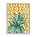 Stupell Industries 30_Tropical Plant Fronds Over Geometric Pattern Stretched Canvas Wall Art By Jen Bucheli Canvas in Yellow | Wayfair