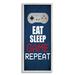 Stupell Industries Eat Sleep Game Repeat Pixel Typography Vintage Controller Oversized Stretched Canvas Wall Art By Kim Allen /Canvas | Wayfair