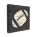 Stupell Industries Football Shape Sports Planked Country Pattern Wall Plaque Art By Kim Allen Canvas, Wood in Gray | 24 H x 24 W x 1.5 D in | Wayfair