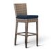 Latitude Run® Marfik Patio Bar Stool w/ Cushion Wicker/Rattan in Brown | 43.25 H x 16.5 W x 20.5 D in | Wayfair 0360F96E3DD34781AAC43C6C86193EBC