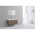 Wrought Studio™ Parsonage 47" Wall-Mounted Single Bathroom Vanity Set Plastic in Brown | 23.75 H x 47.25 W in | Wayfair