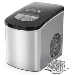 MELODY Seiren 26.5 lb Portable Nugget Ice Cube Maker w/ Ice Scoop & Basket For Home, Office, Bar, Kitchen in Gray, Size 13.7 H x 9.4 W x 13.7 D in