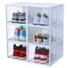Rebrilliant Shoe Organizer w/ Hard & Thick Plastic Board Shoe Storage Boxes Fits US Size 13 Plastic in White | 8.5 H x 11.2 W x 14.2 D in | Wayfair