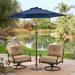 Arlmont & Co. Seegmiller 7.2 ft Market Patio Umbrella Metal in Blue/Navy | 87 H x 86.4 W x 86.4 D in | Wayfair F679C9A3B53740989B824715540E48B7