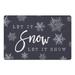 27 x 18 x 1 in Kitchen Mat - The Holiday Aisle® Aadm Let It Snow Kitchen Mat | 27 H x 18 W x 1 D in | Wayfair 771DB753291B4F54AF3321317C20E14B