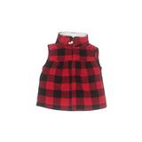 Carter's Vest: Red Checkered/Gingham Jackets & Outerwear - Size 12 Month