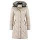 Avena Damen Lang-Jacke Beige einfarbig