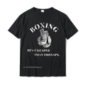 T-shirt de boxe drôle pour hommes STORTherapy Économie bon marché Économie en coton Économie
