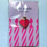 Kate Spade Jewelry | Kate Spade Pink Heart Pin | Color: Gold/Pink | Size: Os