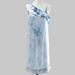 Anthropologie Dresses | Anthropologie Holding Horses Xs Chambray One Shoulder Ruffle Dress | Color: Blue/White | Size: Xs