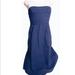 J. Crew Dresses | Euc Jcrew Navy Strapless A Line Dress Swiss Dot 2 Tailgate Blue Work Cocktail | Color: Blue | Size: 2