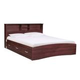 Better Home Products California Wooden Queen Captains Bed in Mahogany - Better Home Products 616859964815