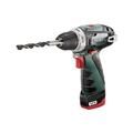 Akku-Bohrschrauber »POWERMAXX BS 12 Basic« mit 2 Akkupacks 2,0 Ah und Koffer grün, metabo