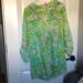 Lilly Pulitzer Dresses | Iilly Pulitzer Cover Up Shirt Dress Size Medium | Color: Green | Size: M