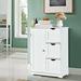 Red Barrel Studio® Rosalva Bathroom Floor Cabinet Side Storage Cabinet w/ 3 Drawers & 1 Cupboard- Wood in White | 32 H x 24 W x 12 D in | Wayfair