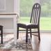 Red Barrel Studio® Jesper Slat Back Side Wood Chair w/ Faux Leather Wood/Upholstered/Fabric in Brown | 42.25 H x 19.75 W x 22 D in | Wayfair