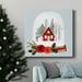 The Holiday Aisle® Snow Globe Village I-Premium Gallery Wrapped Canvas - Ready To Hang Metal in Black/Blue/Green | 32 H x 32 W x 1 D in | Wayfair