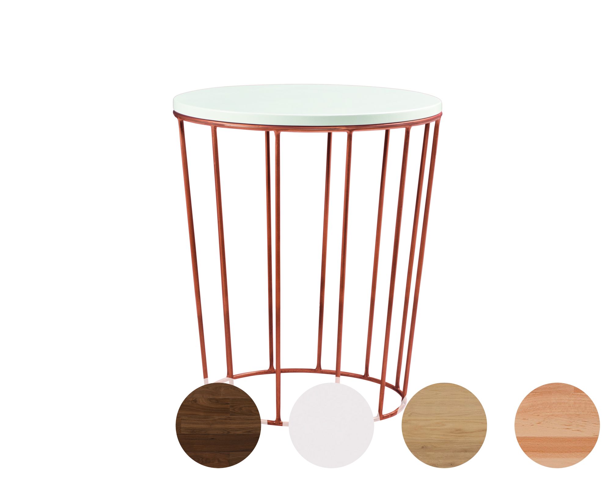 Hasena Moderno Nachttisch Lina Anthrazit / Buche weiss deckend, lackiert