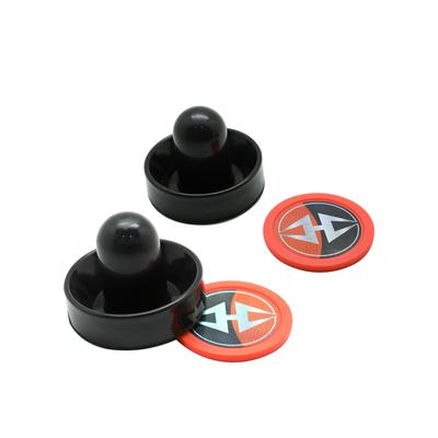 Hathaway Air Hockey 3-in Strikers and 2.5-in Pucks - Black and Orange