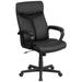 High Back LeatherSoft Executive Swivel Office Chair w/ Slight Mesh Accent