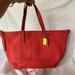 Coach Bags | Coach Leather Large Tote Bag Purse In Bright Red And Gold | Color: Gold/Red | Size: Os