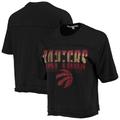 Women's Junk Food Black Toronto Raptors Gradient Crop Top