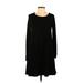 Old Navy Casual Dress - Mini Scoop Neck Long sleeves: Black Solid Dresses - Used - Size Small