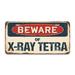 SignMission Beware of X-Ray Tetra Aluminum Plate Frame Aluminum in Black/Gray/Red | 12 H x 6 W x 0.1 D in | Wayfair A-LP-04-1265