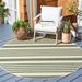 Green/White 79 x 0.2 in Area Rug - Beachcrest Home™ Aiken Striped Beige/Green Indoor/Outdoor Area Rug, Latex | 79 W x 0.2 D in | Wayfair