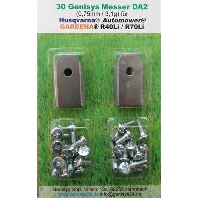Genisys - 30 Klingen 0,75mm Messer Husqvarna Automower ® 210 220 230 260 265 SolarHybrid vpe Image