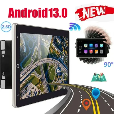 Autoradio Android 13.0 avec Écran Tactile Vertical Rotatif Stéréo 2 Din Limitation Lecteur MP5