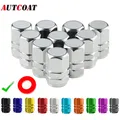 AUTCOAT – capuchons de Valve de pneu de voiture en alliage d'aluminium couvre-pneu de jante