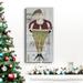 The Holiday Aisle® Jingle Santa Premium Gallery Wrapped Canvas - Ready To Hang Metal in Black/Green/Red | 40 H x 20 W x 1.5 D in | Wayfair