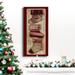 The Holiday Aisle® Stockings Premium Gallery Wrapped Canvas - Ready To Hang Canvas, Solid Wood in Red | 16 H x 8 W x 1 D in | Wayfair